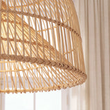 Suspension en rotin tressé minimaliste moderne Ø50cm