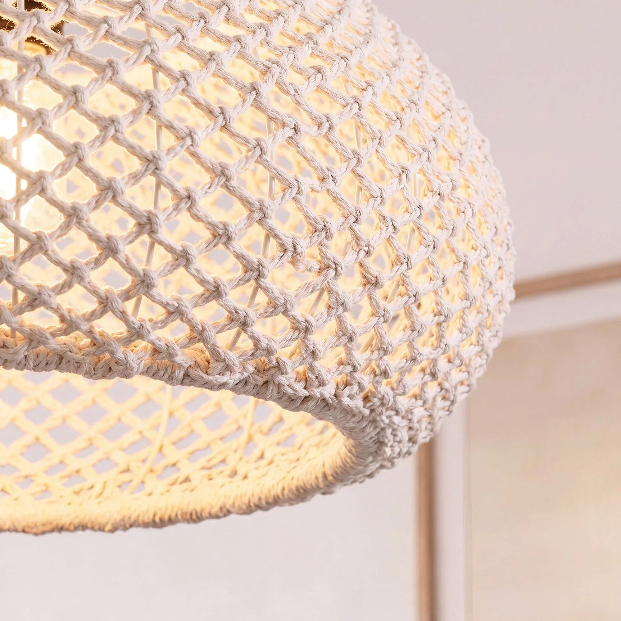 Suspension en coton tissé rustique bohème Ø48cm