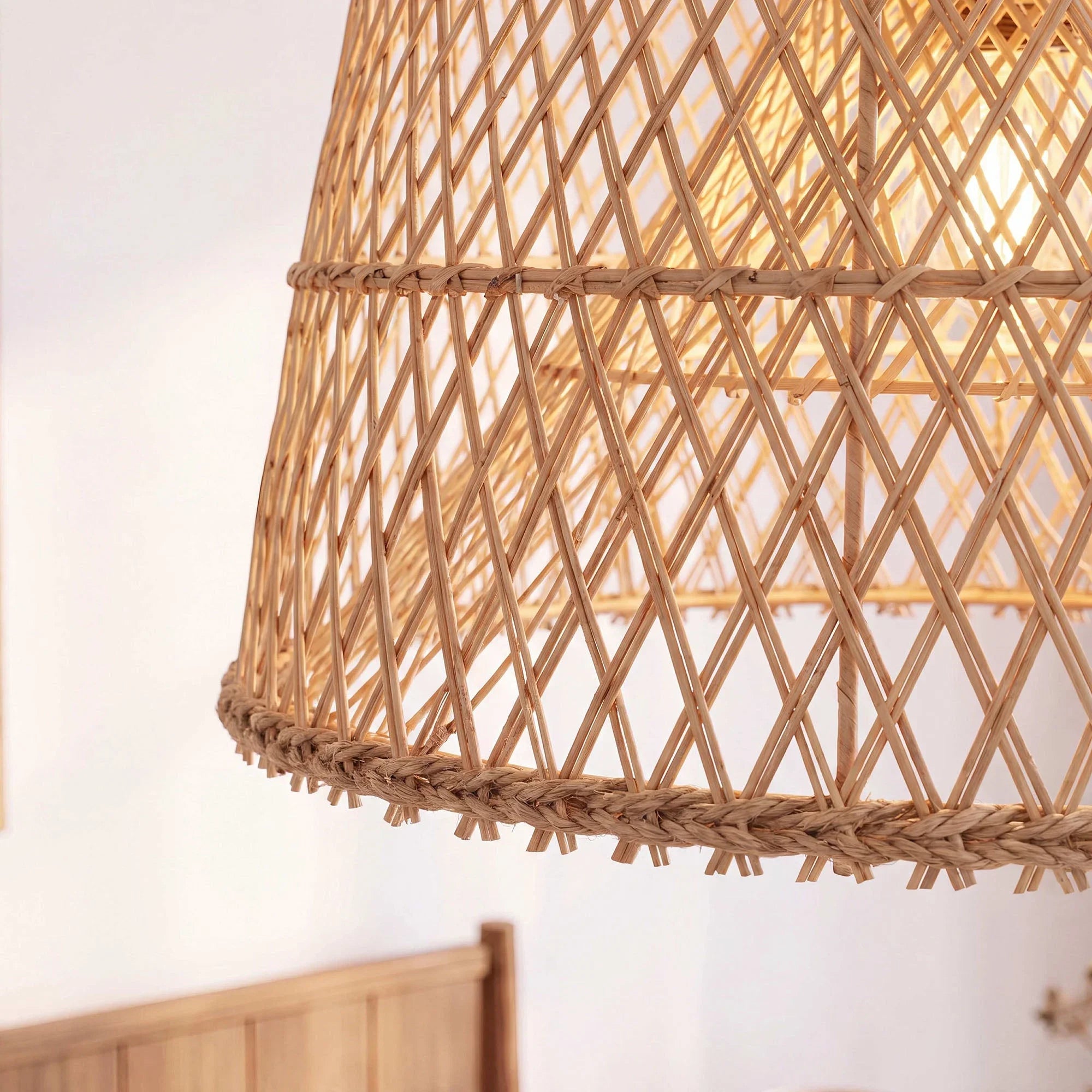 Suspension en rotin minimaliste scandinave Ø38 cm