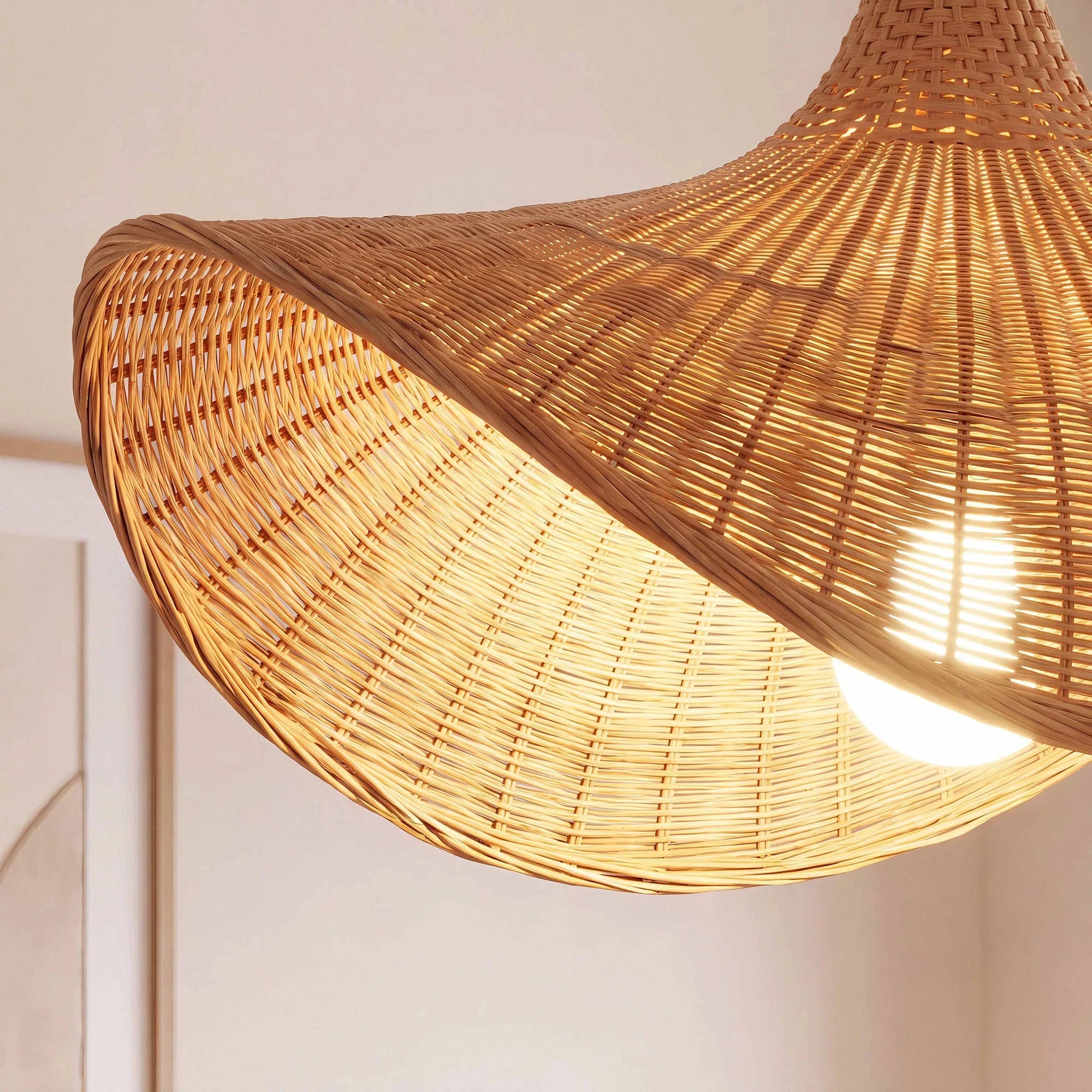 Suspension en bambou organique Wabi-Sabi Ø52 cm