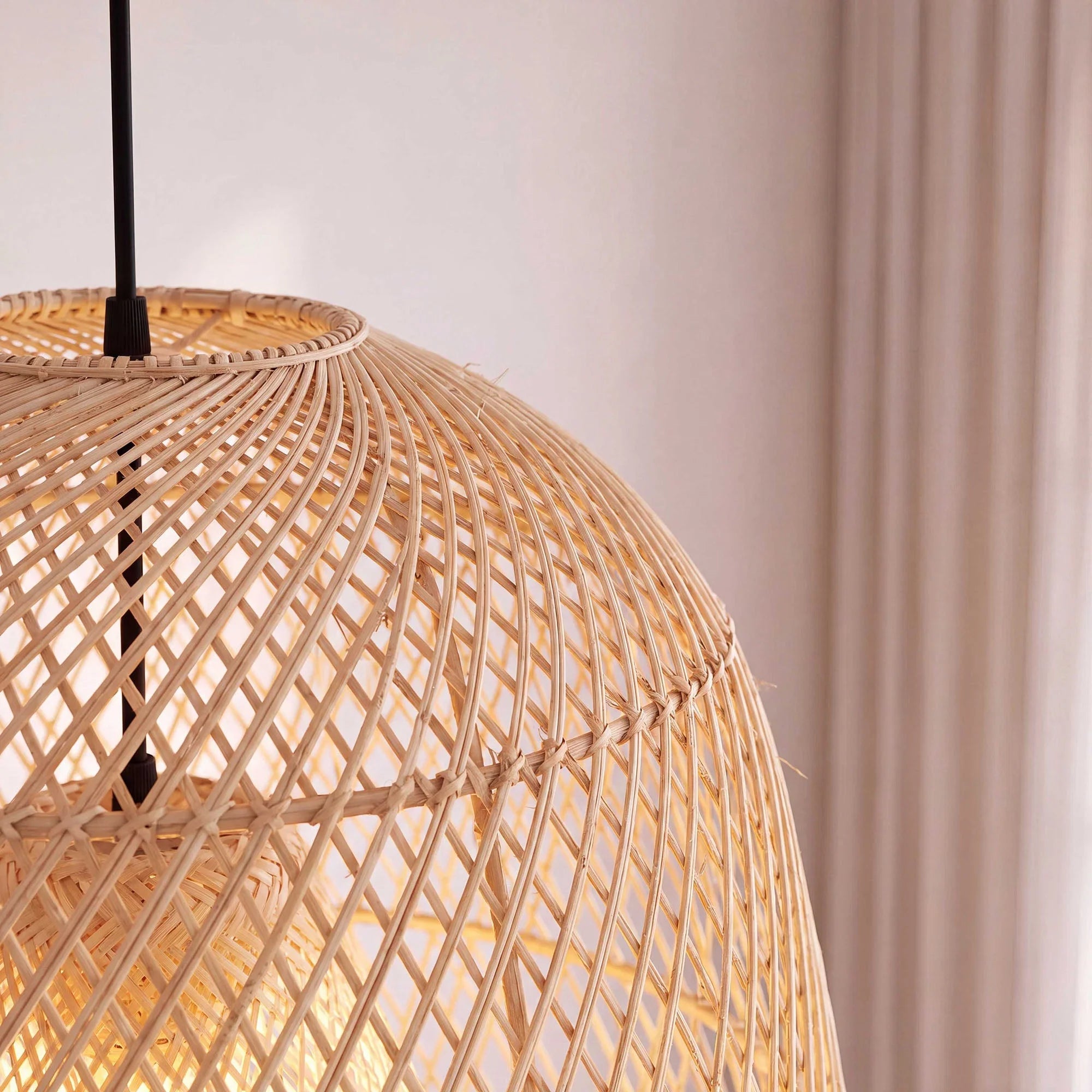 Suspension en rotin minimaliste scandinave Ø38 cm