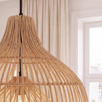 Suspension en rotin tressé minimaliste moderne Ø50cm
